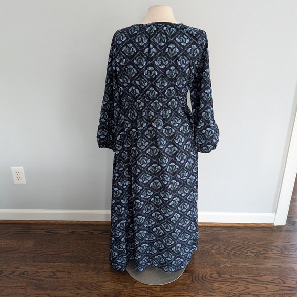 NEW Women's J.Crew Poplin Dress Floral Block Print 14 - Picture 6 of 7